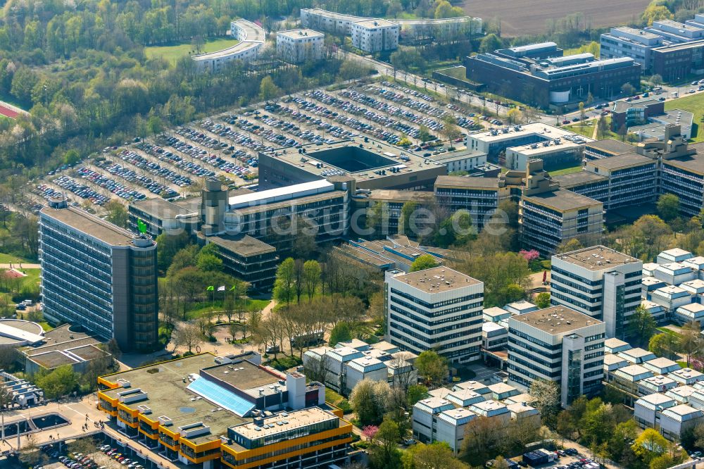 Luftaufnahme Dortmund - Campus- Gelände der Universität Technische Universität Dortmund im Ortsteil Barop in Dortmund im Bundesland Nordrhein-Westfalen, Deutschland