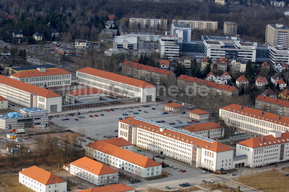 Halle an der Saale von oben - Campus Heide-Süd der Martin-Luther-Universität Halle-Wittenberg in Sachsen-Anhalt