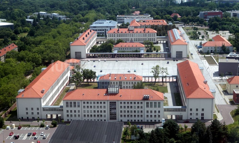 Luftaufnahme Halle / Saale - Campus der Martin-Luther-Universität Halle Wittenberg in Halle (Saale) in Sachsen-Anhalt