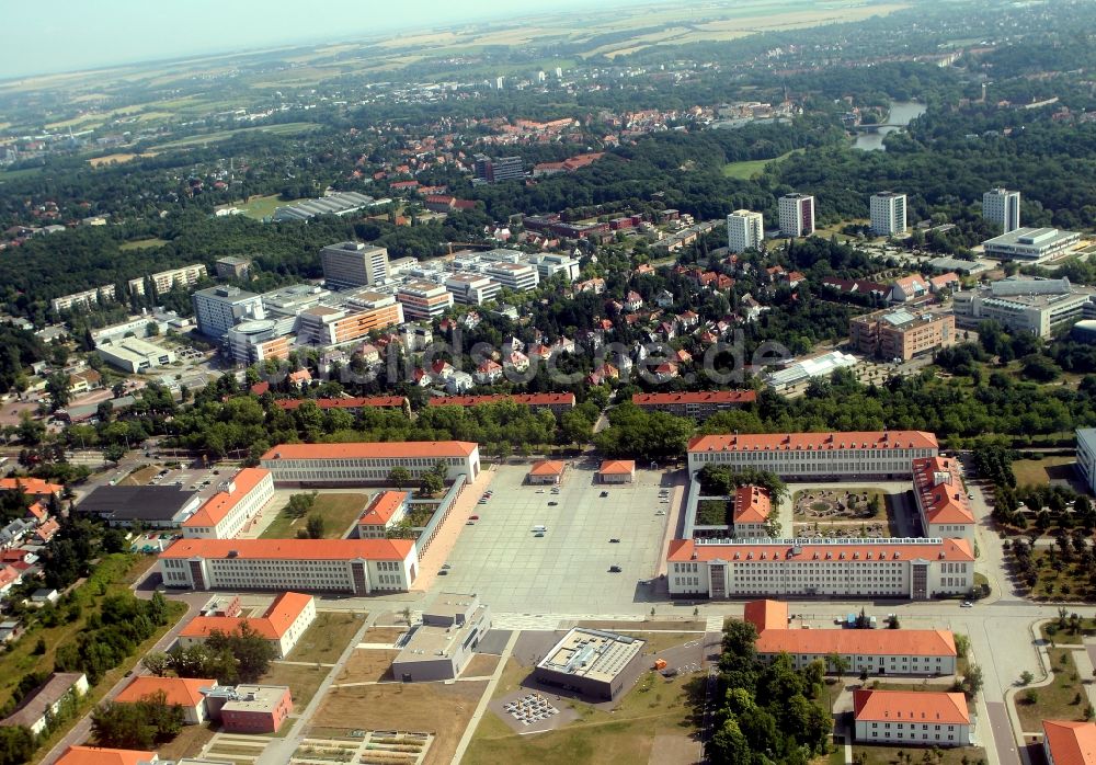 Luftaufnahme Halle / Saale - Campus der Martin-Luther-Universität Halle Wittenberg in Halle (Saale) in Sachsen-Anhalt