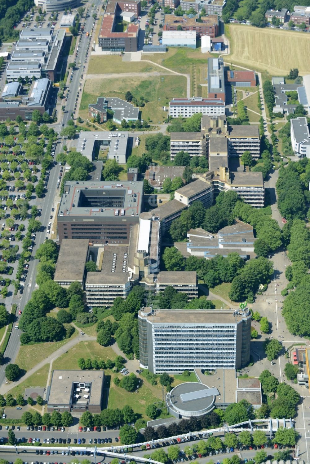 Luftaufnahme Dortmund - Campus- Nord Gebäude der Technischen Universität in Dortmund im Bundesland Nordrhein-Westfalen