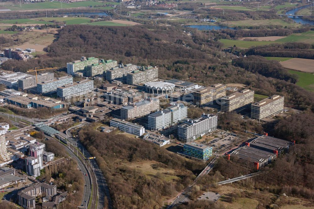 Bochum aus der Vogelperspektive: Campus der RUB Ruhr-Universität Bochum