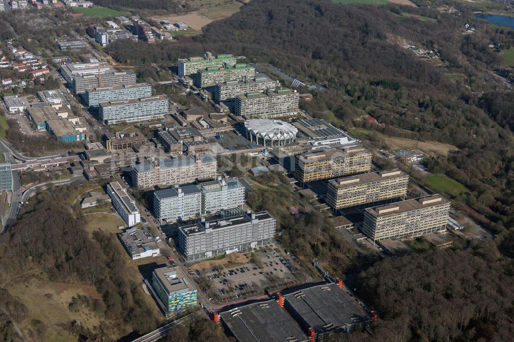 Luftaufnahme Bochum - Campus der RUB Ruhr-Universität Bochum