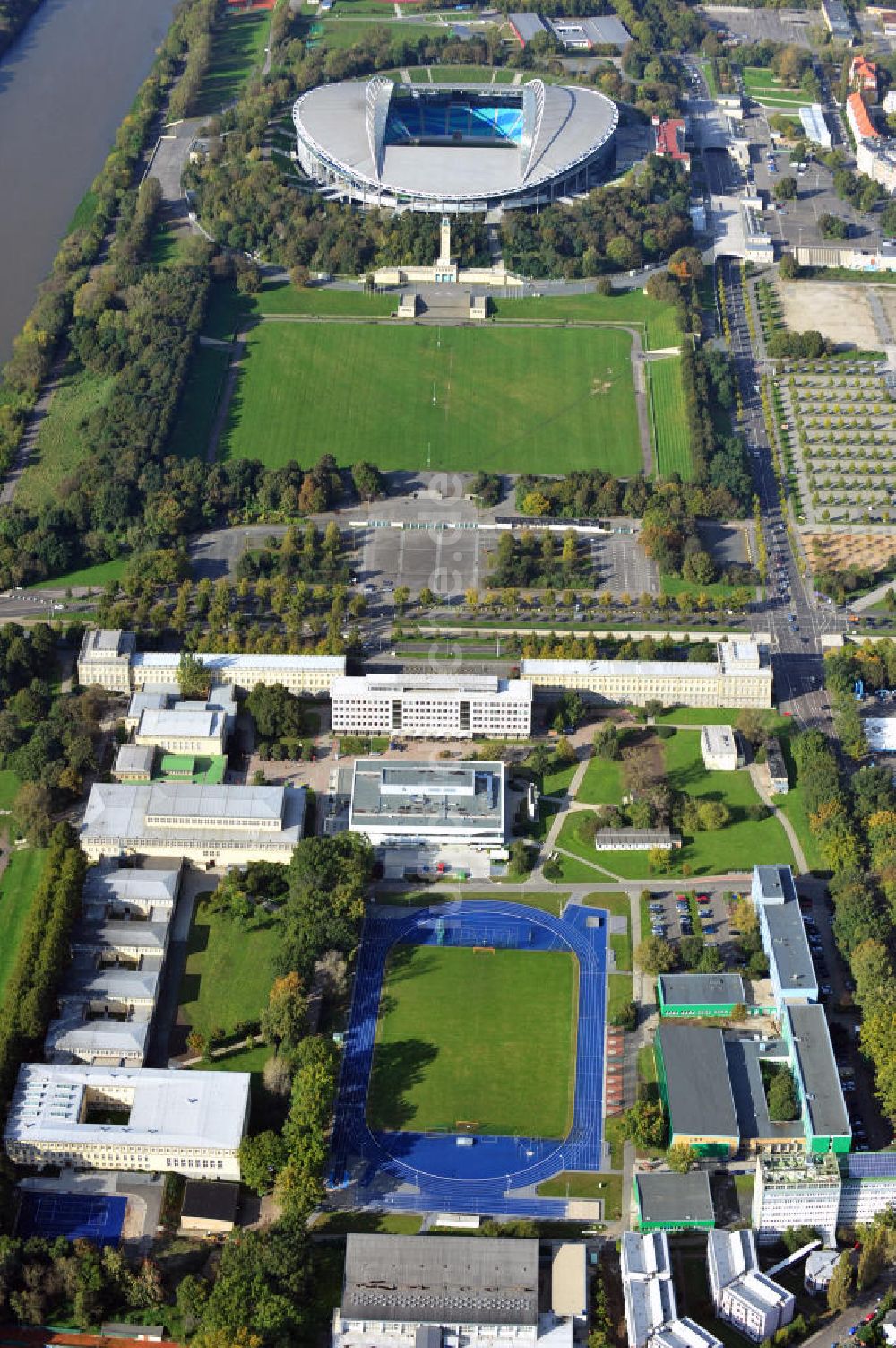 Leipzig aus der Vogelperspektive: Campus Sportwissenschaften Universität Leipzig