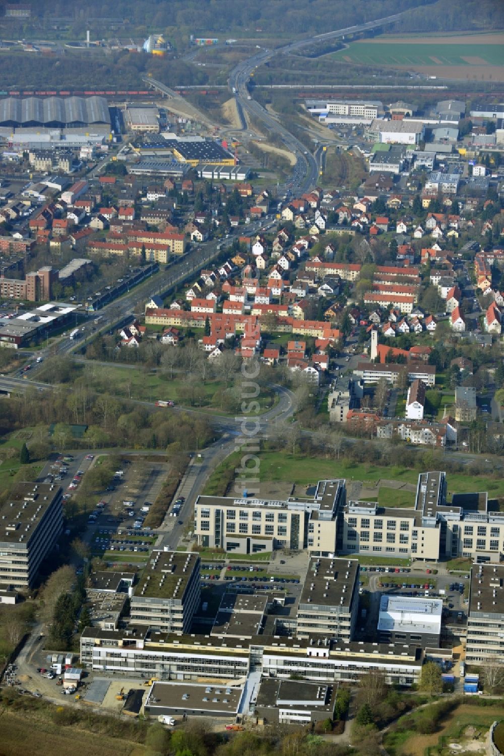 Göttingen aus der Vogelperspektive: Campus der Universität in Göttingen im Bundesland Niedersachsen