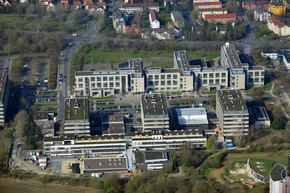 Göttingen aus der Vogelperspektive: Campus der Universität in Göttingen im Bundesland Niedersachsen