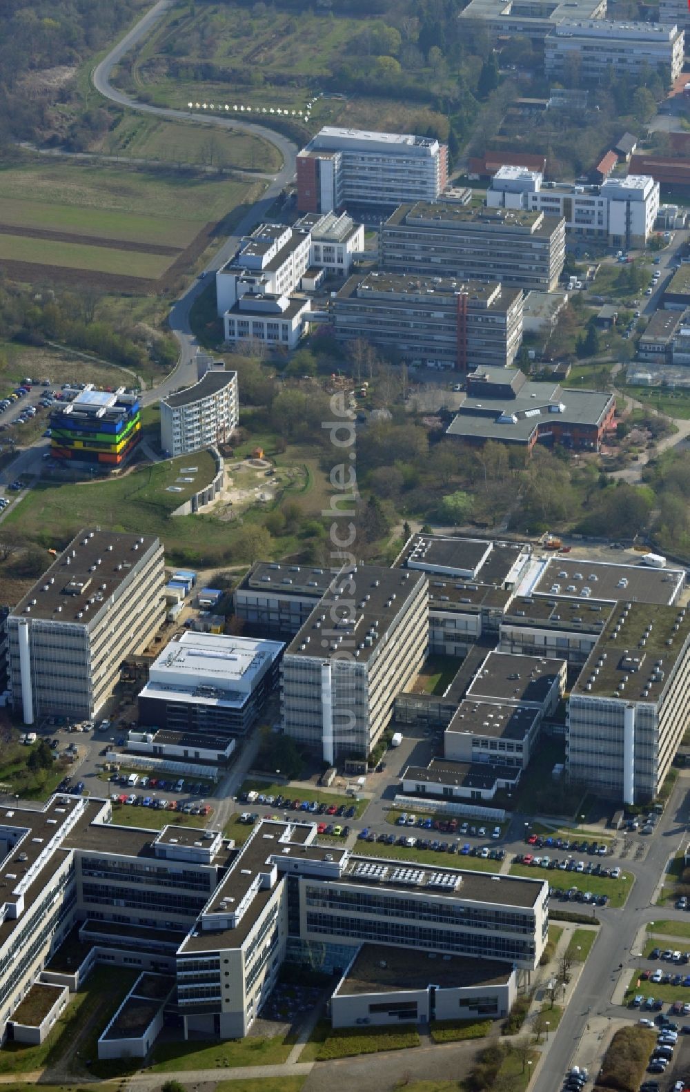 Luftaufnahme Göttingen - Campus der Universität in Göttingen im Bundesland Niedersachsen