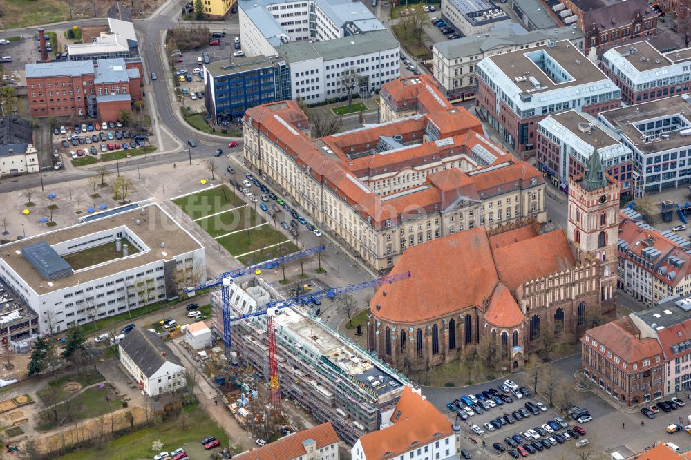 Luftbild Frankfurt (Oder) - Campus- Universitäts- Bereich Europa-Universität Viadrina - Zentrale in Frankfurt (Oder) im Bundesland Brandenburg, Deutschland