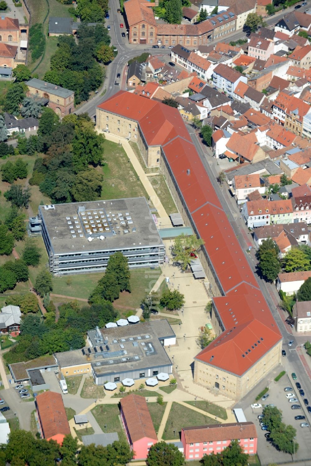 Luftbild Germersheim - Campus- Universitäts- Bereich Johannes Gutenberg Uni Mainz FB Angew. Sprach-u. Kultur in Germersheim im Bundesland Rheinland-Pfalz