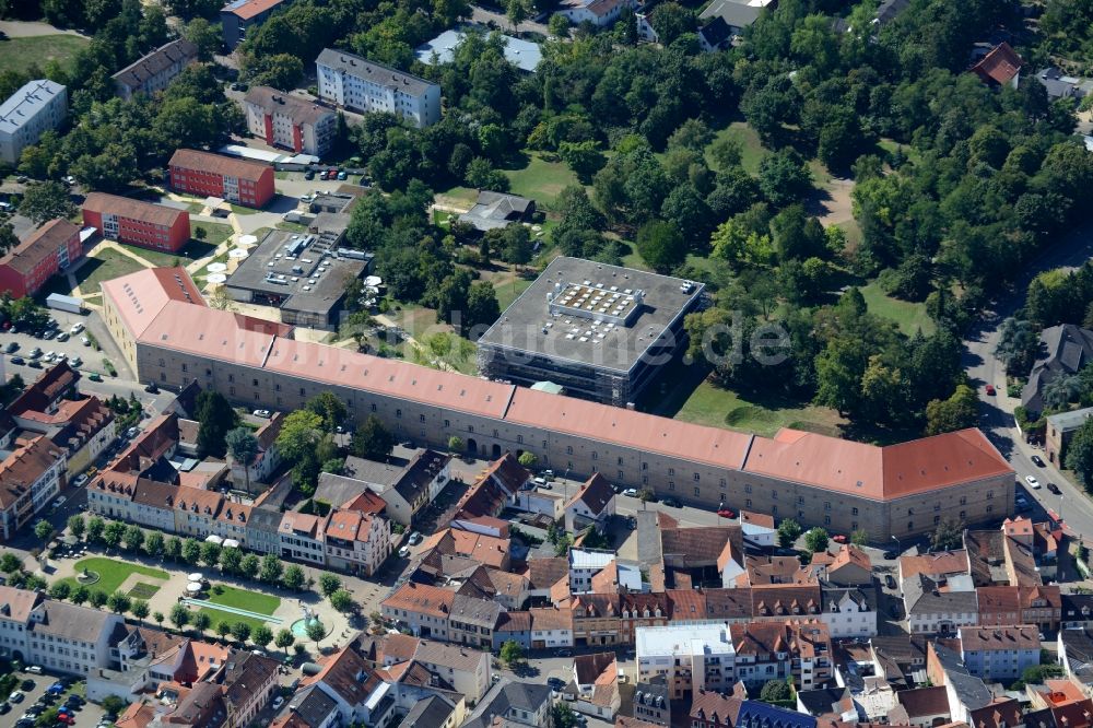 Luftaufnahme Germersheim - Campus- Universitäts- Bereich Johannes Gutenberg Uni Mainz FB Angew. Sprach-u. Kultur in Germersheim im Bundesland Rheinland-Pfalz