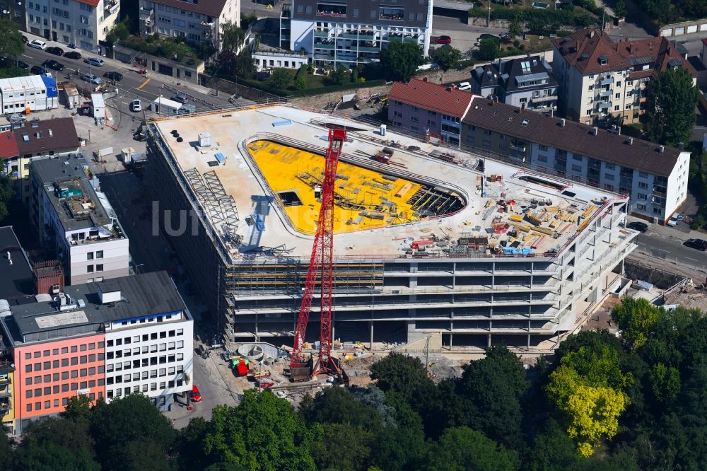 Luftaufnahme Stuttgart - Campus- Universitäts- Bereich mit Neubau- Baustelle der Fakultät Technik der DHBW Stuttgart in Stuttgart im Bundesland Baden-Württemberg, Deutschland