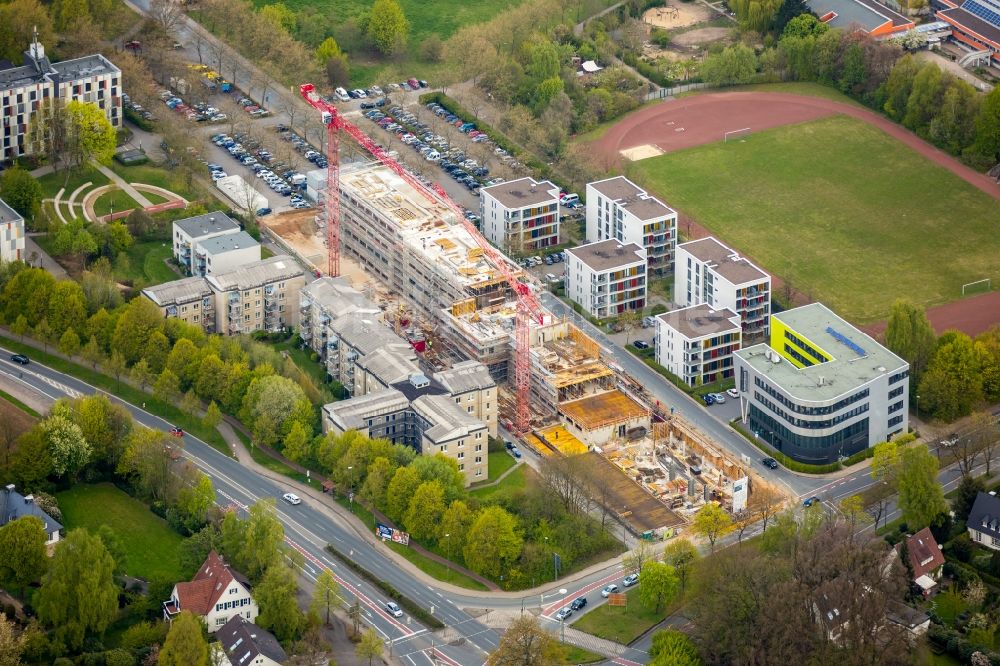 Luftbild Bielefeld - Campus- Universitäts- Bereich mit Neubau- Baustelle Innovationszentrum an der Morgenbreede im Ortsteil Schildesche in Bielefeld im Bundesland Nordrhein-Westfalen