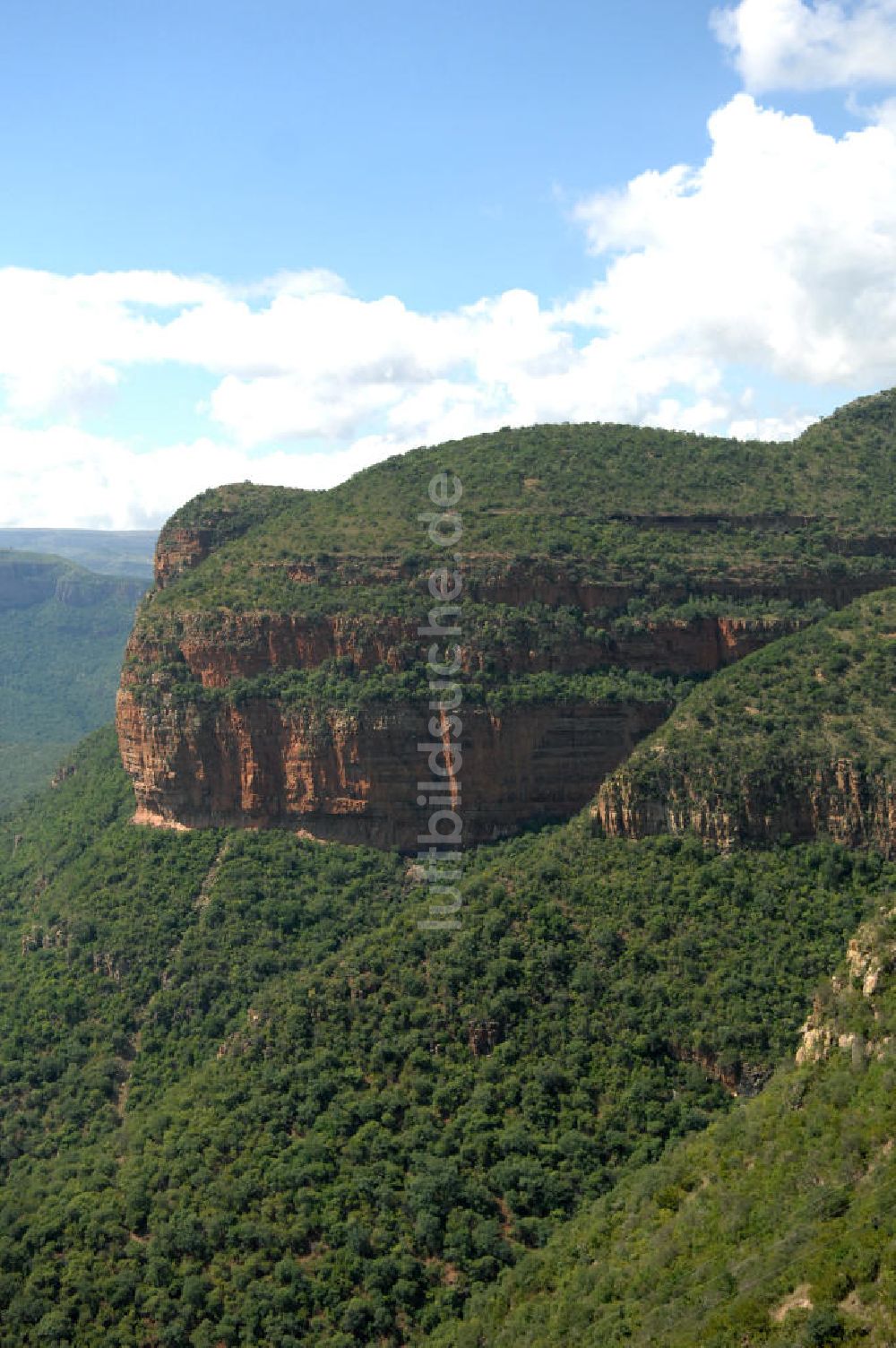 Mpumalanga aus der Vogelperspektive: Canyon des Blyde River im Hochland von Mpumalanga - Blyderivierspoort Nature Reserve