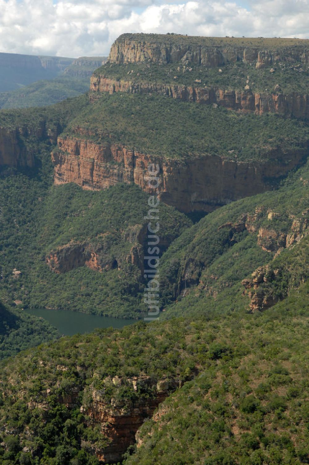 Mpumalanga aus der Vogelperspektive: Canyon des Blyde River im Hochland von Mpumalanga - Blyderivierspoort Nature Reserve