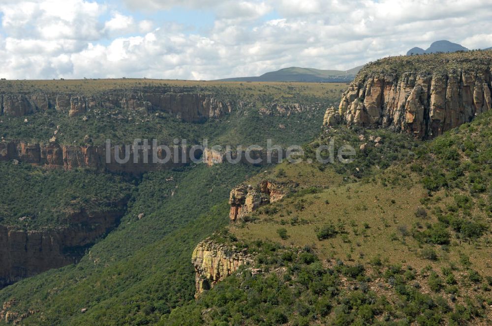 Mpumalanga aus der Vogelperspektive: Canyon des Blyde River im Hochland von Mpumalanga - Blyderivierspoort Nature Reserve