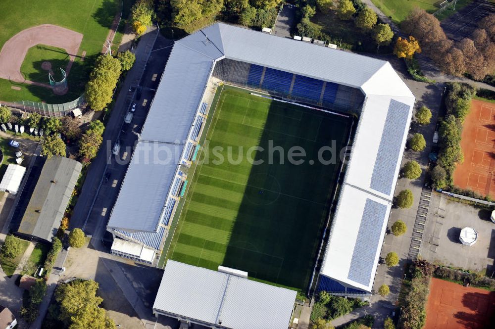 Mannheim von oben - Carl-Benz Stadion Mannheim