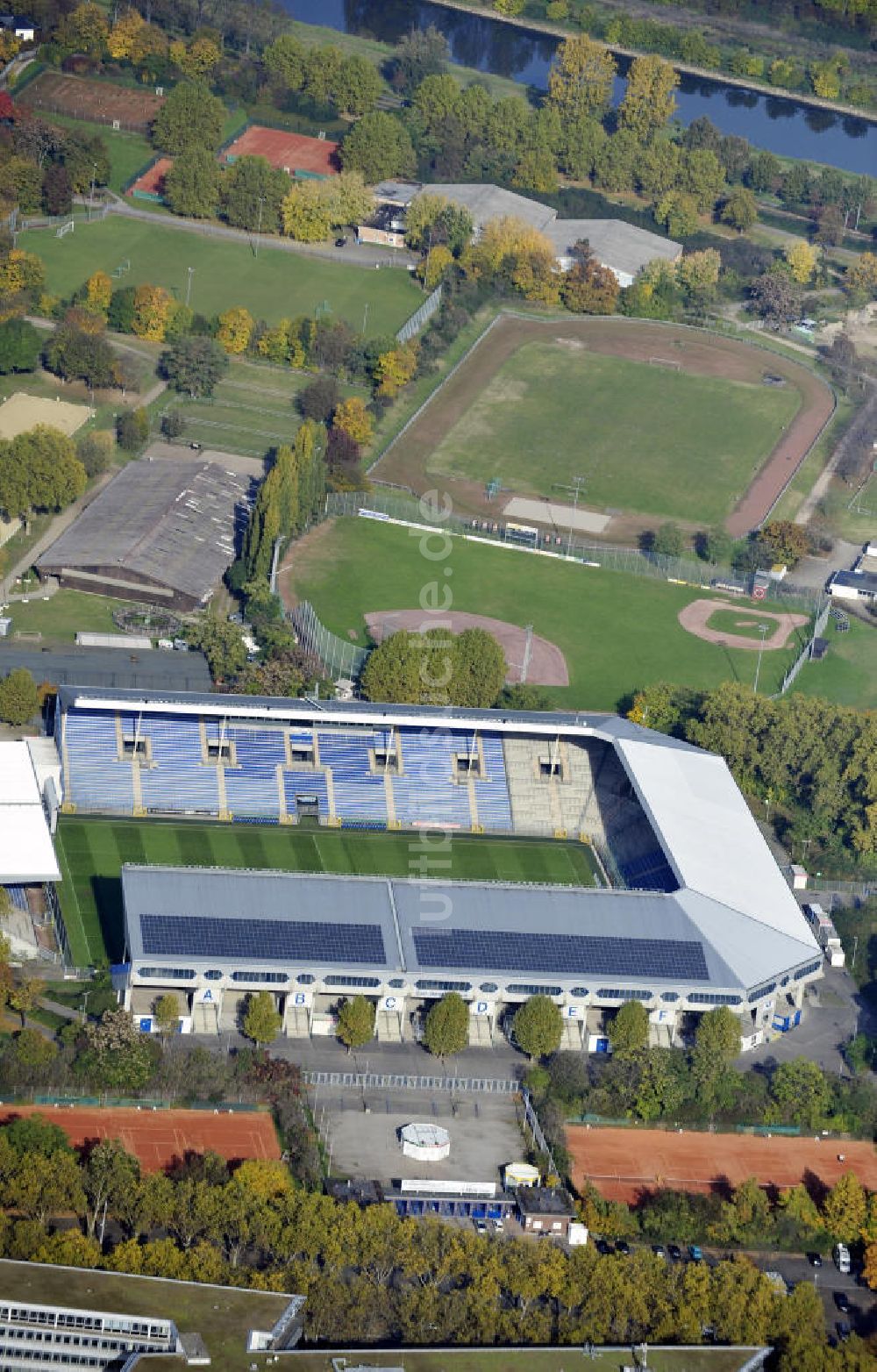 Luftbild Mannheim - Carl-Benz Stadion Mannheim