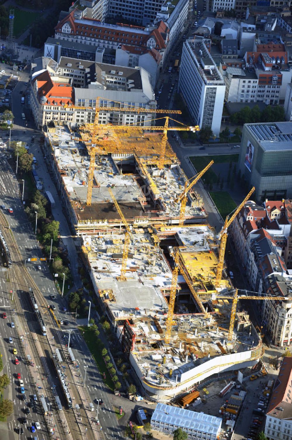 Luftaufnahme Leipzig - Center Höfe am Brühl Leipzig