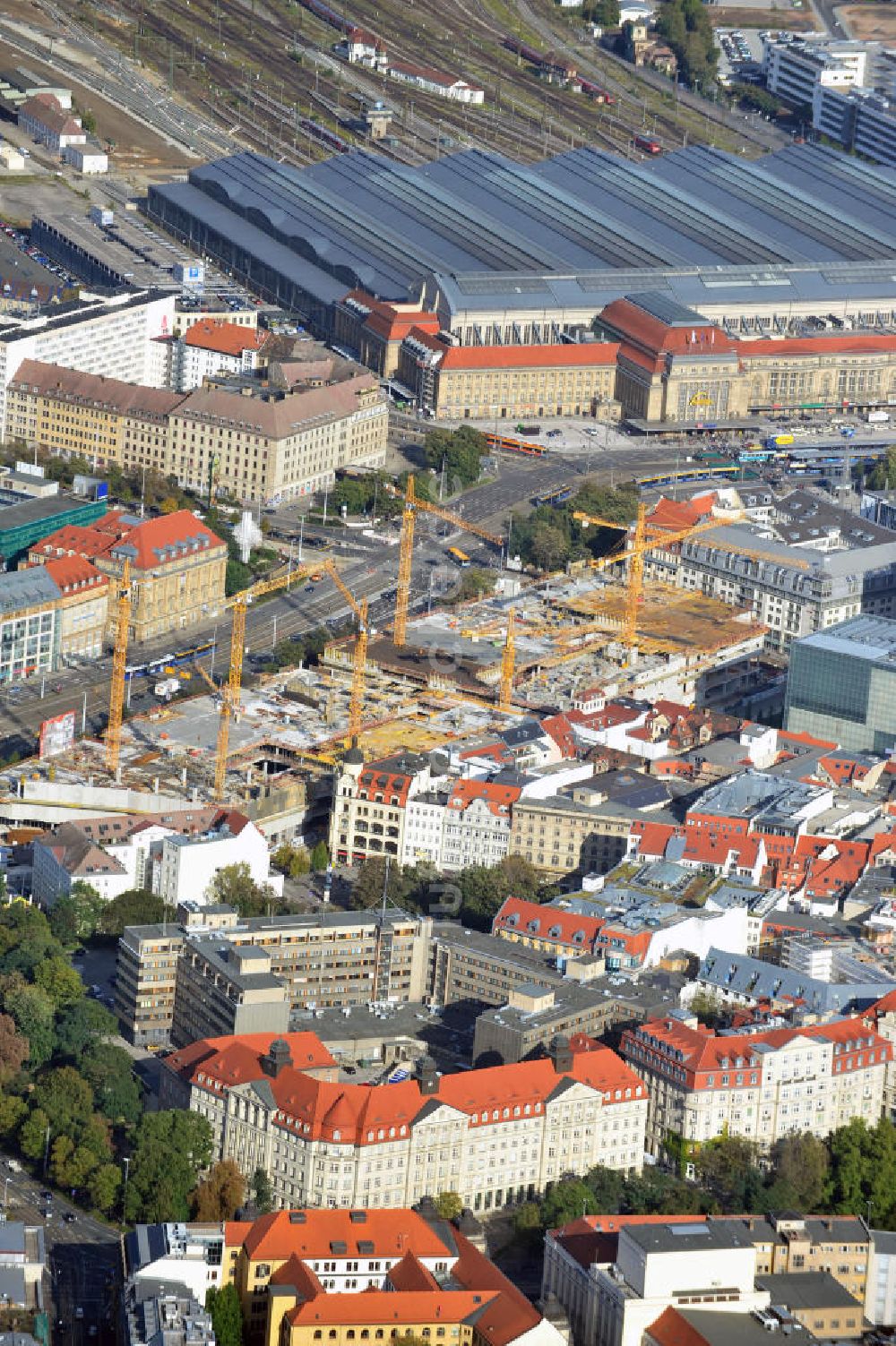 Leipzig aus der Vogelperspektive: Center Höfe am Brühl Leipzig