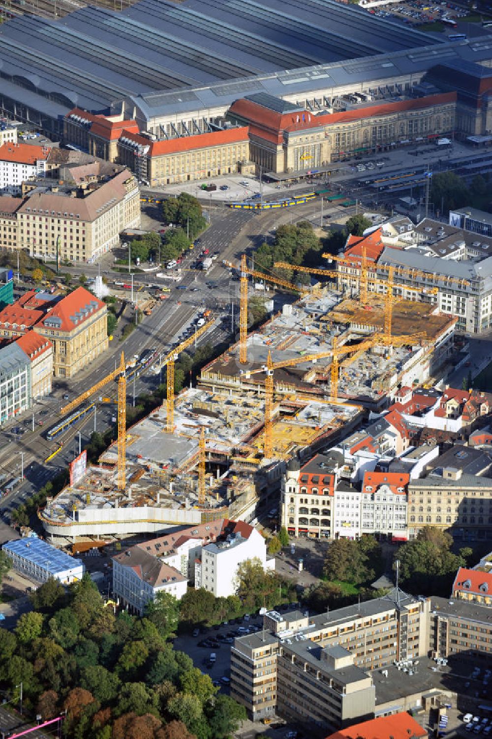 Luftbild Leipzig - Center Höfe am Brühl Leipzig