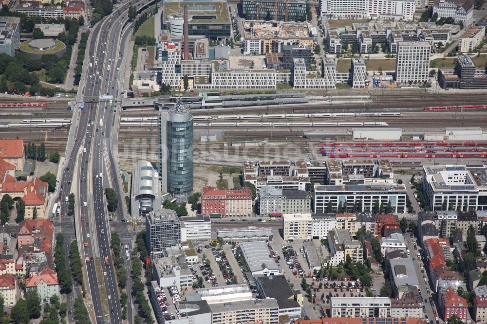 Luftbild München - Central Tower München im Bundesland Bayern