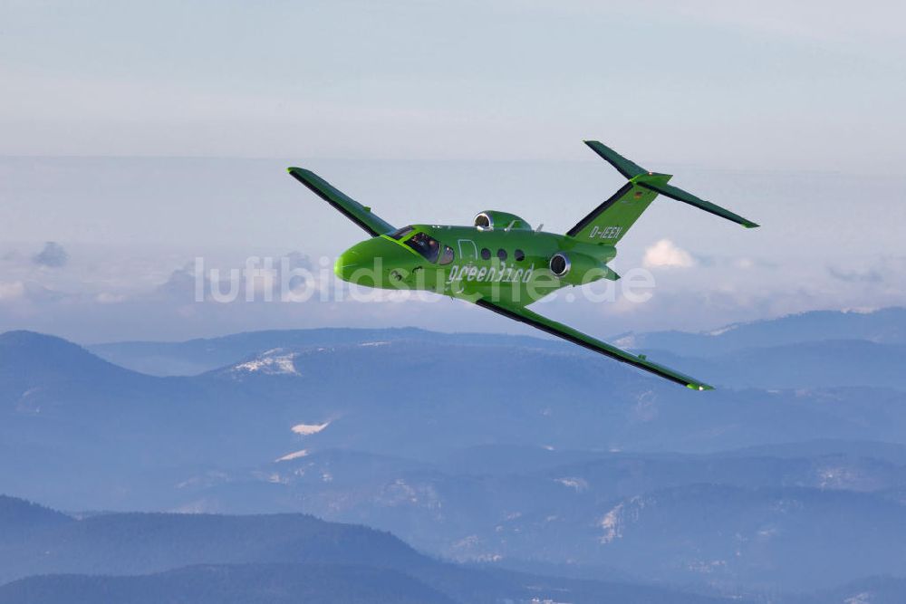 Luftaufnahme Donaueschingen - Cessna 510 Citation Mustang über dem baden-württembergischen Donaueschingen