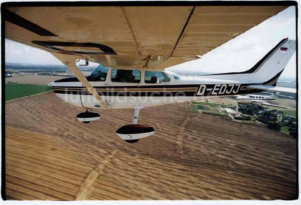 Luftbild Leipzig - Cessna 172 auf einem Überlandflug bei Leipzig