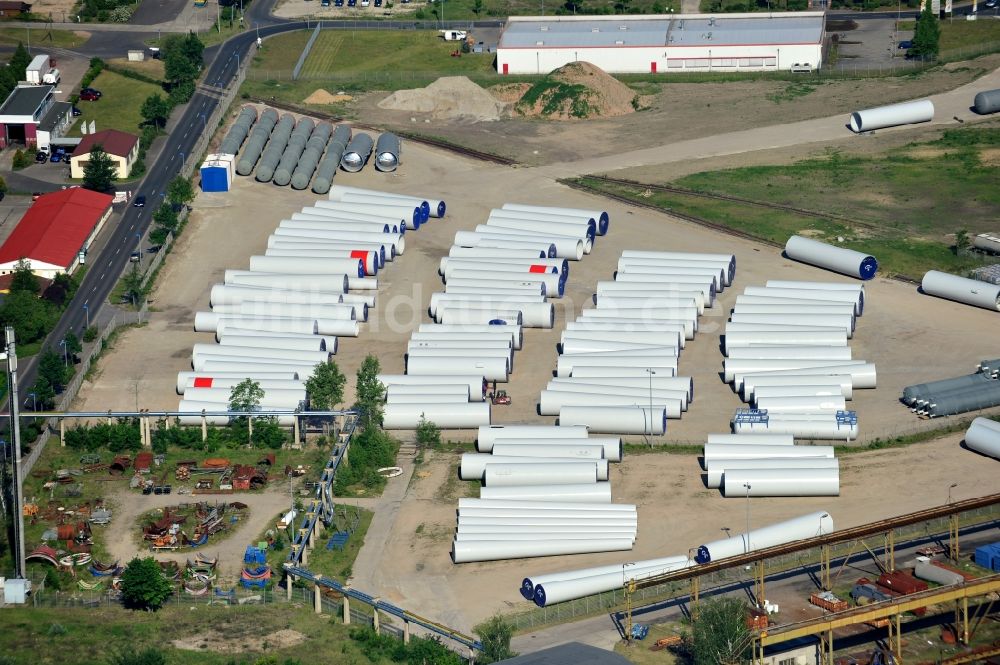 Fürstenwalde aus der Vogelperspektive: Chemie- und Tankanlagenbau REUTHER GmbH in Fürstenwalde im Bundesland Brandenburg