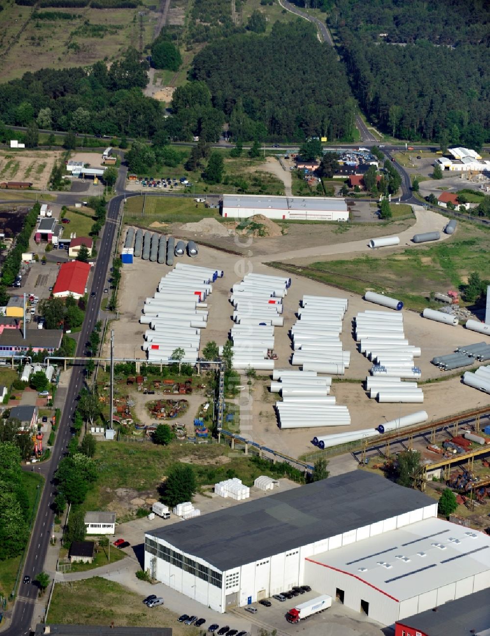 Luftbild Fürstenwalde - Chemie- und Tankanlagenbau REUTHER GmbH in Fürstenwalde im Bundesland Brandenburg