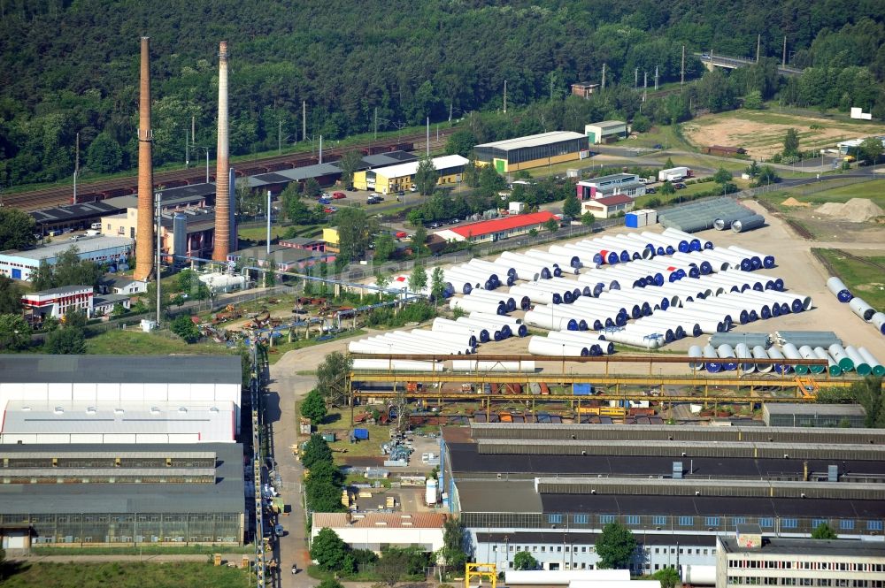 Fürstenwalde von oben - Chemie- und Tankanlagenbau REUTHER GmbH in Fürstenwalde im Bundesland Brandenburg