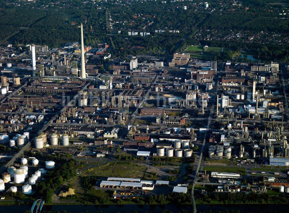 Marl von oben - Chemiepark Marl im Ruhrgebiet im Bundesland Nordrhein-Westfalen