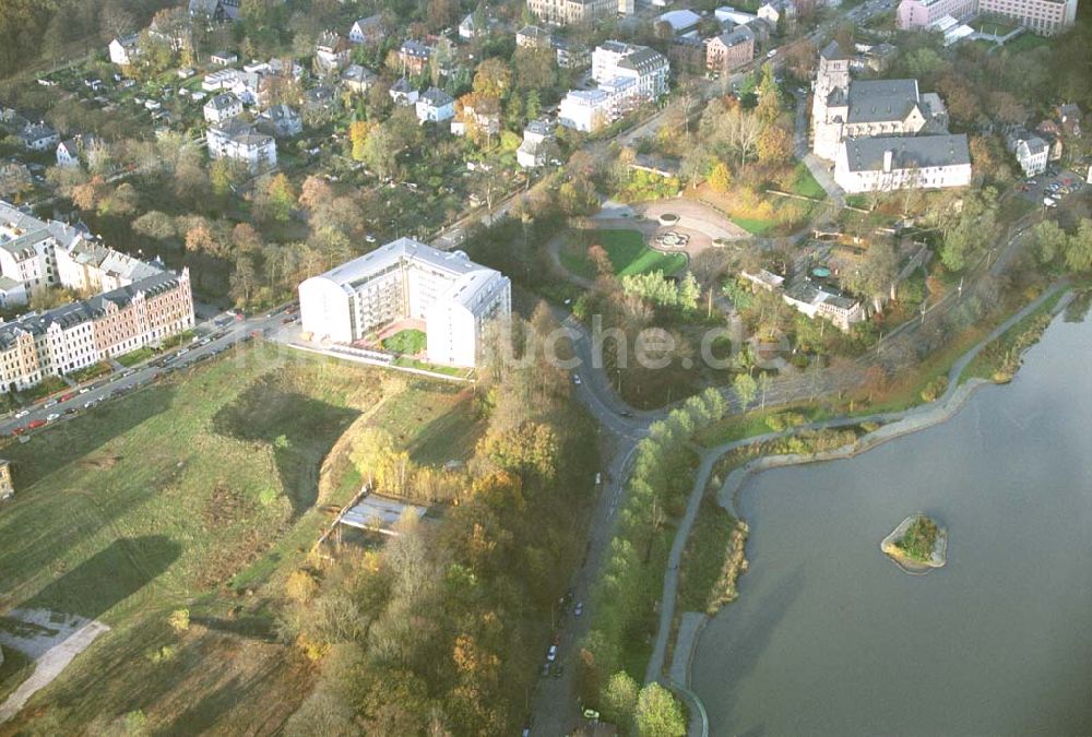 Chemnitz von oben - Chemnitz Wohnpark am Schloßteich