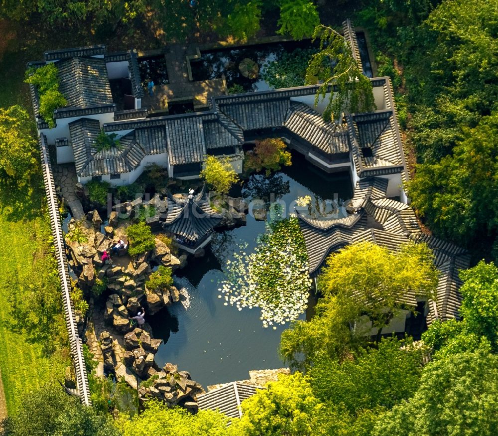 Luftbild Bochum - Chinesischer Garten in Bochum im Bundesland Nordrhein-Westfalen