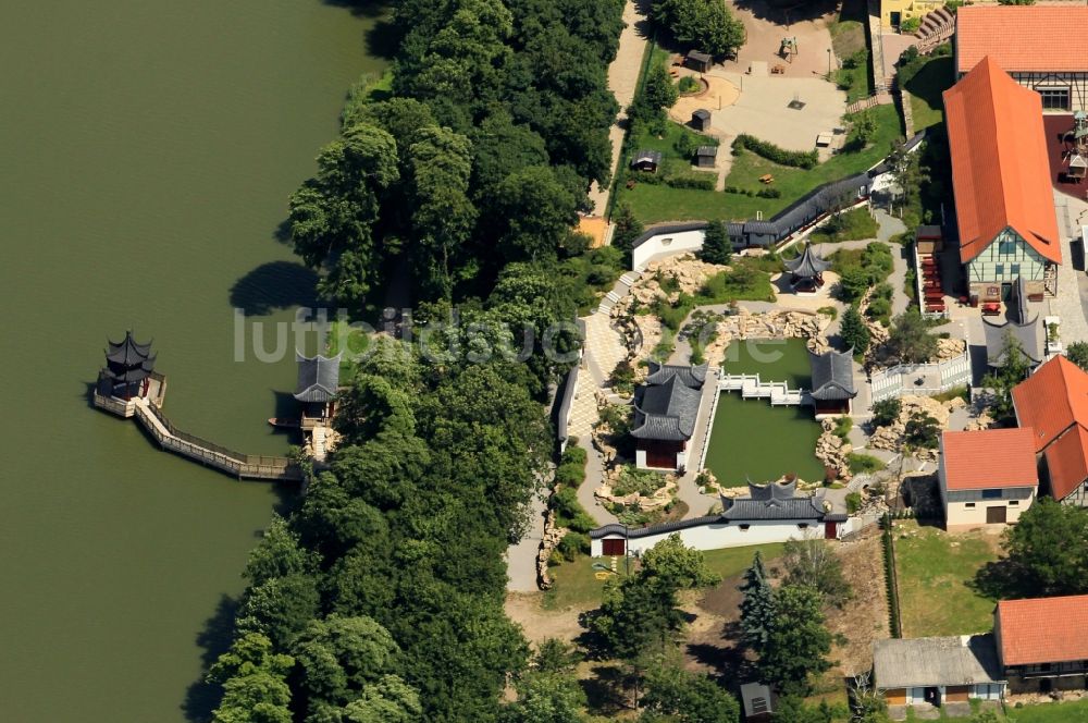 Luftbild Weissensee Chinesischer Garten Am Gondelteich In