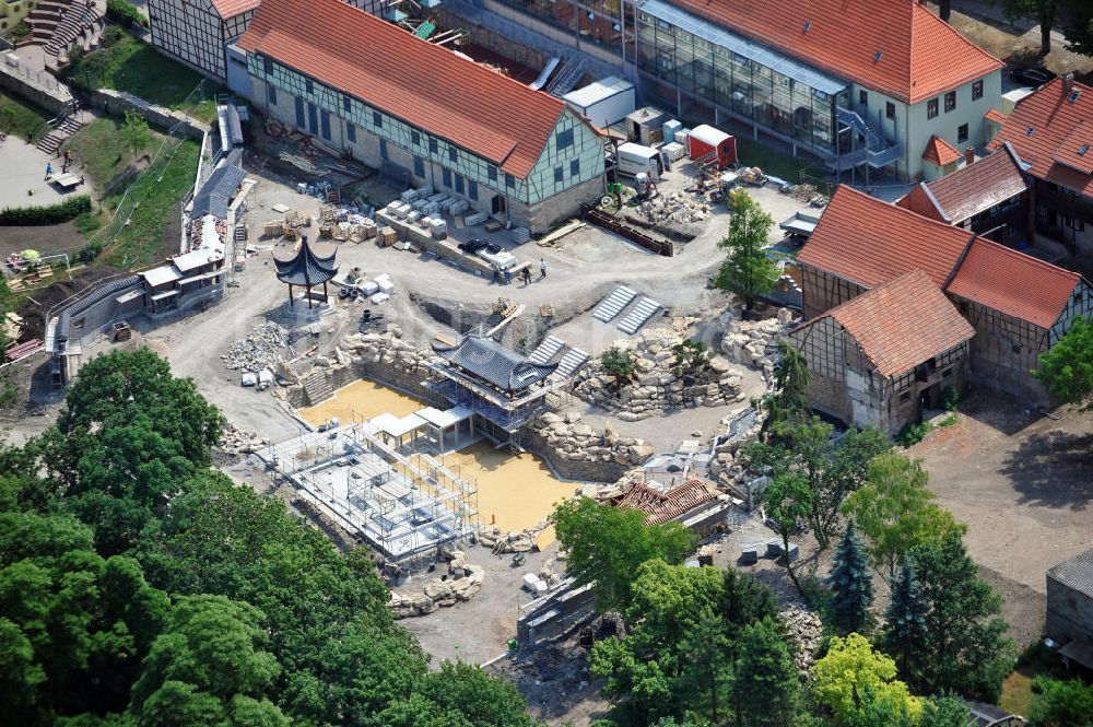 Luftbild Weißensee / Thürigen Chinesischer Garten in