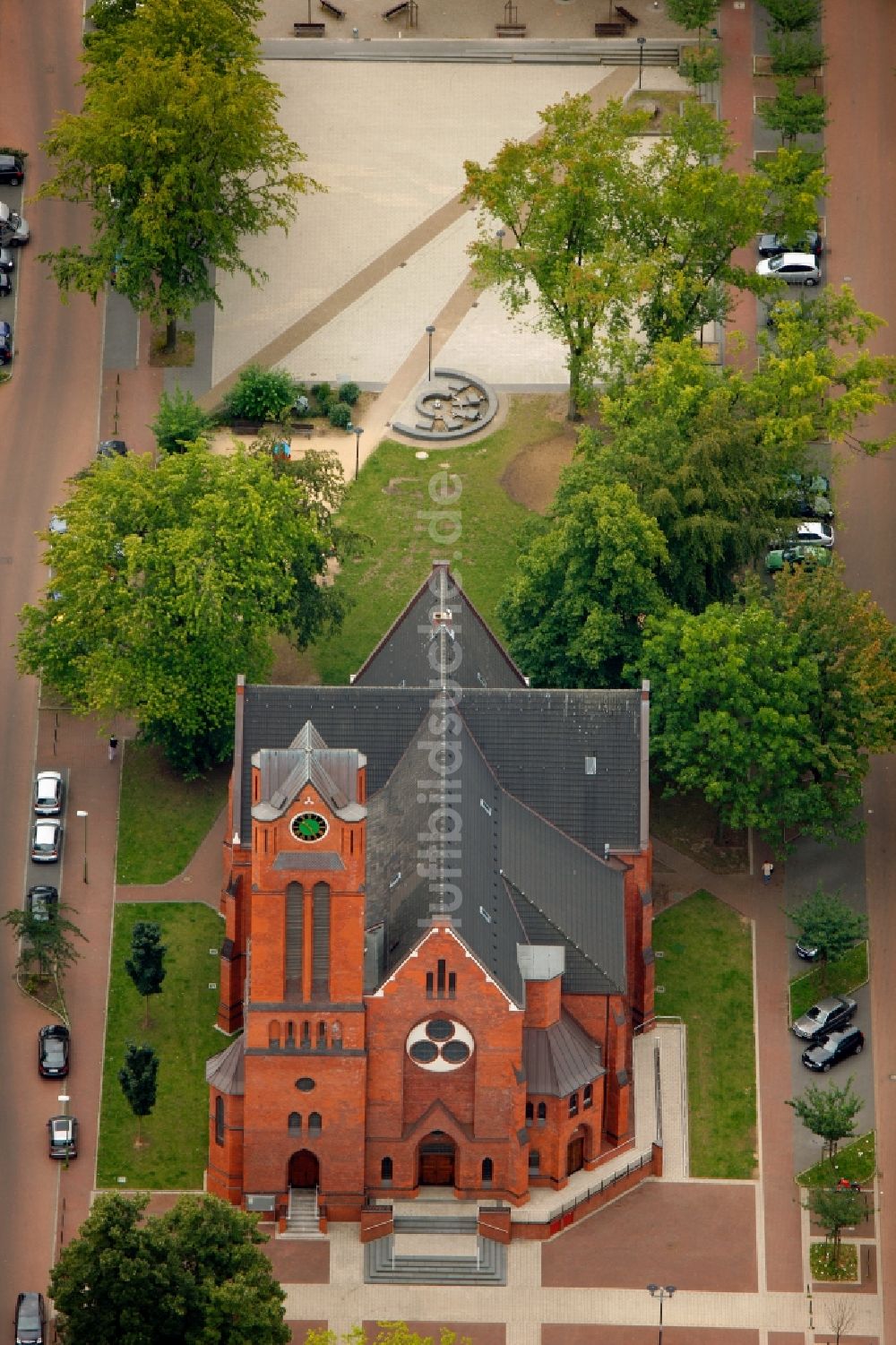 Essen aus der Vogelperspektive: Christuskirche Altendorf in Essen im Bundesland Nordrhein-Westfalen