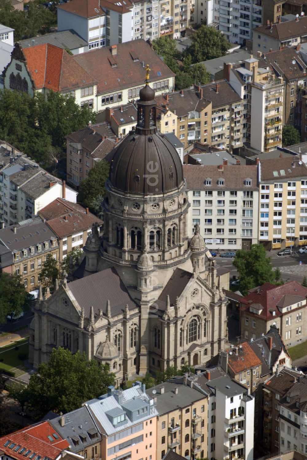 Mainz von oben - Christuskirche Mainz