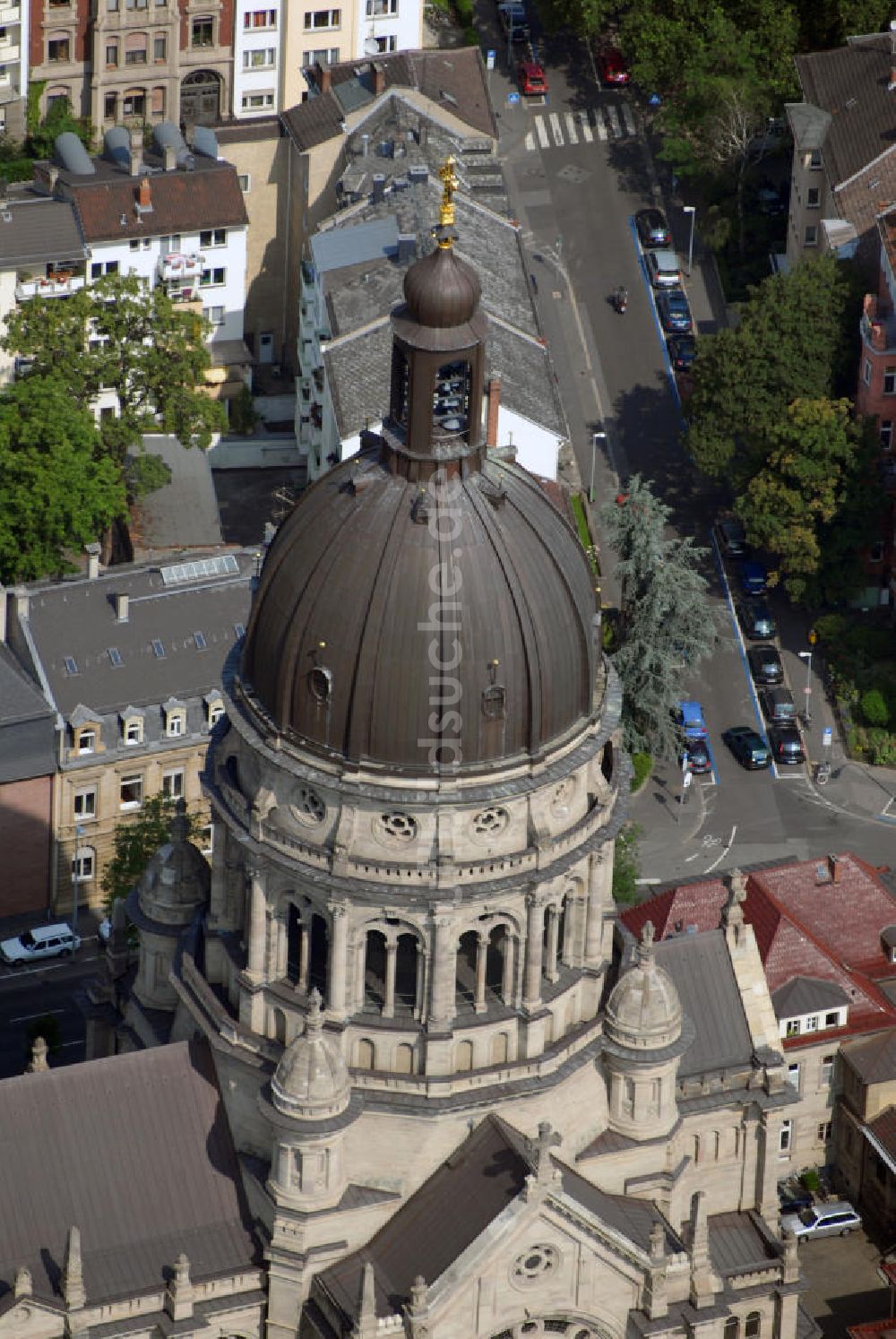 Mainz aus der Vogelperspektive: Christuskirche Mainz