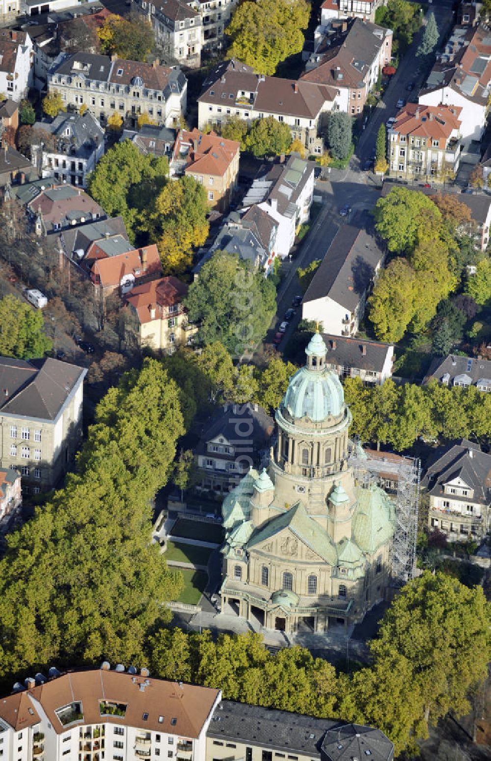 Luftbild Mannheim - Christuskirche Mannheim