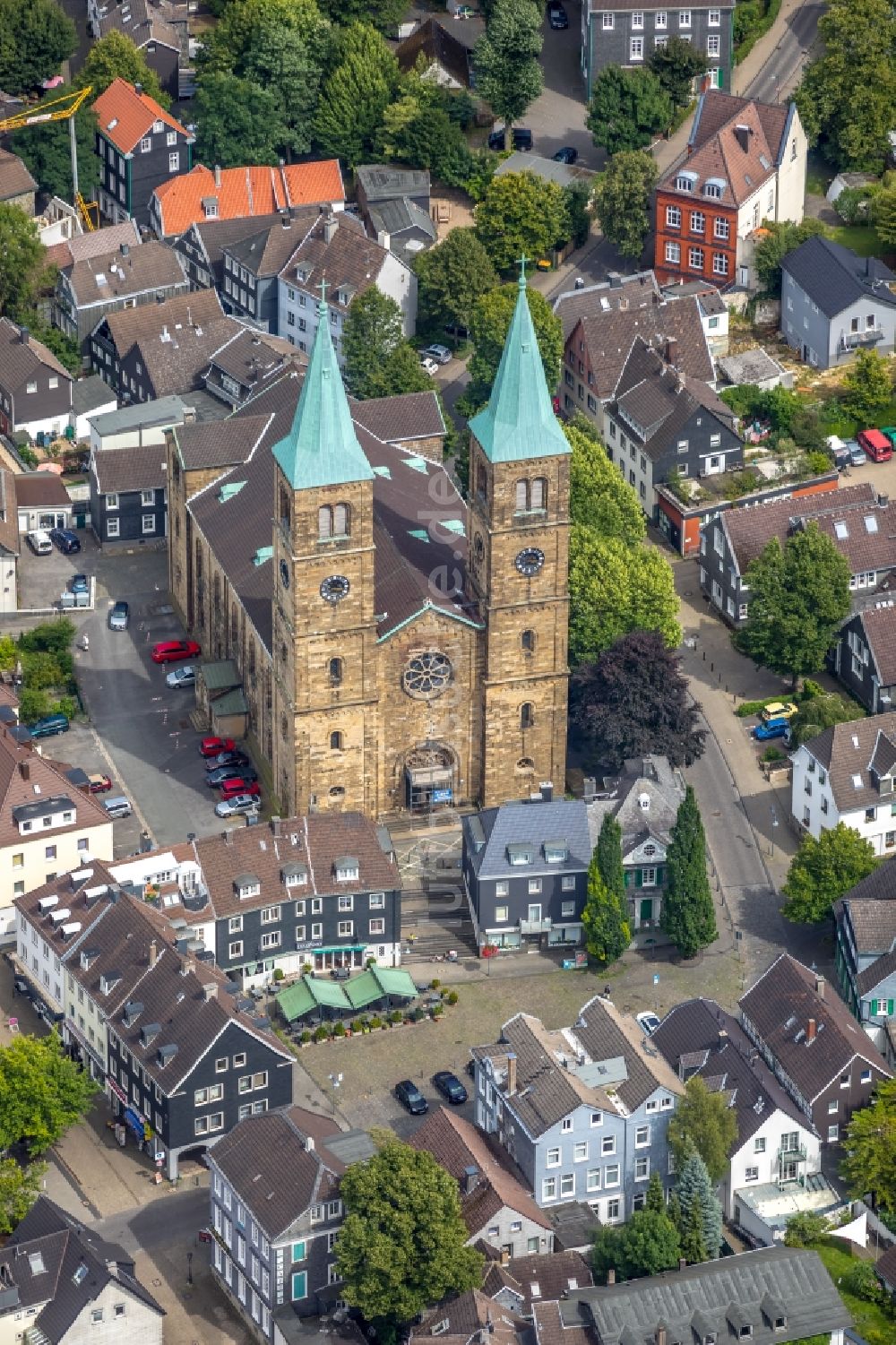 Schwelm aus der Vogelperspektive: Christuskirche in Schwelm im Bundesland Nordrhein-Westfalen