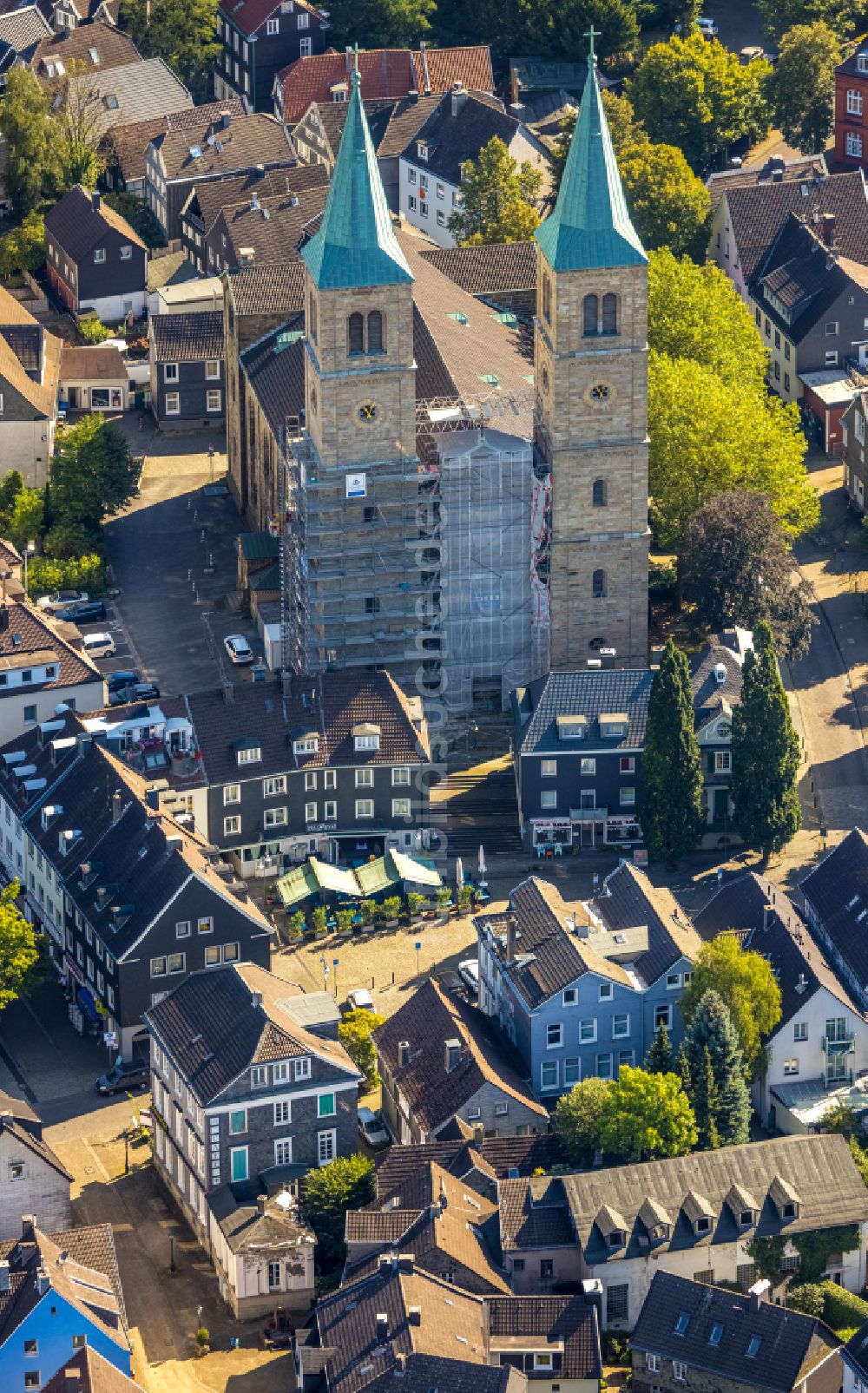 Schwelm von oben - Christuskirche in Schwelm im Bundesland Nordrhein-Westfalen