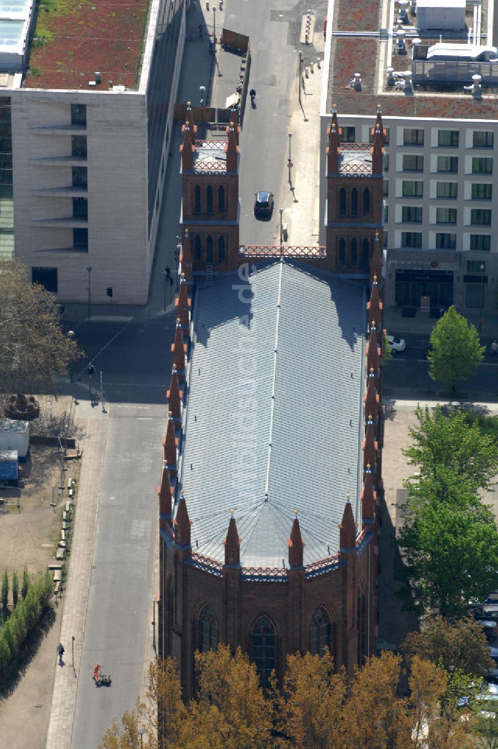 Berlin aus der Vogelperspektive: Church Friedrichswerdersche Kirche Berlin-Mitte