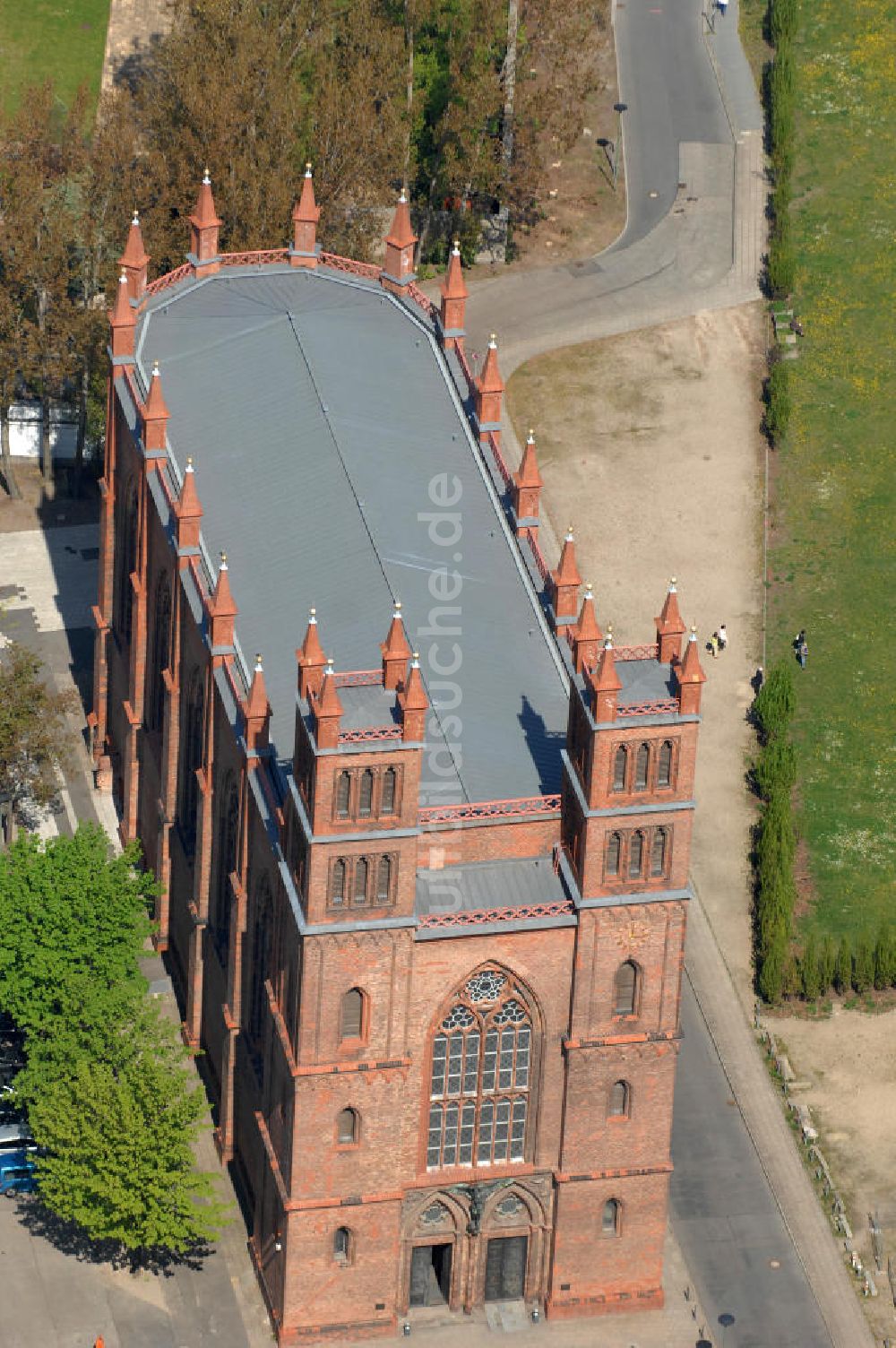 Luftaufnahme Berlin - Church Friedrichswerdersche Kirche Berlin-Mitte