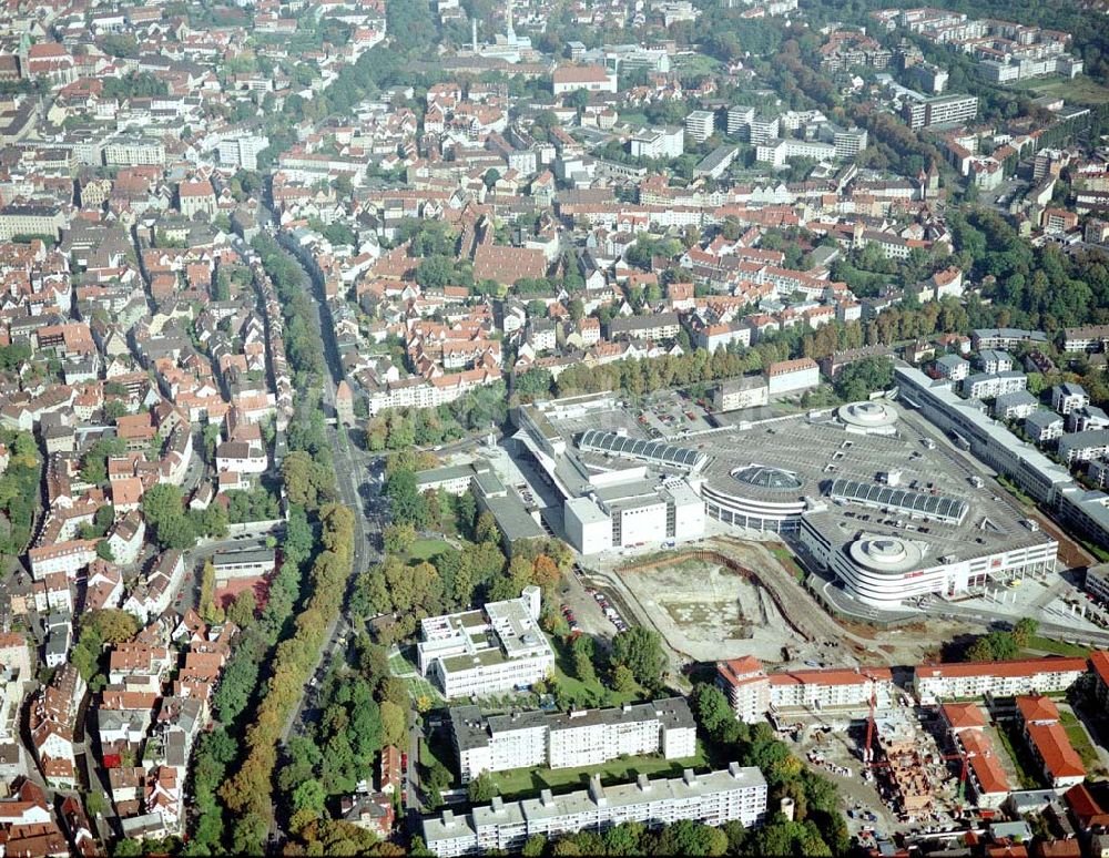 Augsburg aus der Vogelperspektive: City - Galerie der ECE-Projektmanagement in Augsburg.