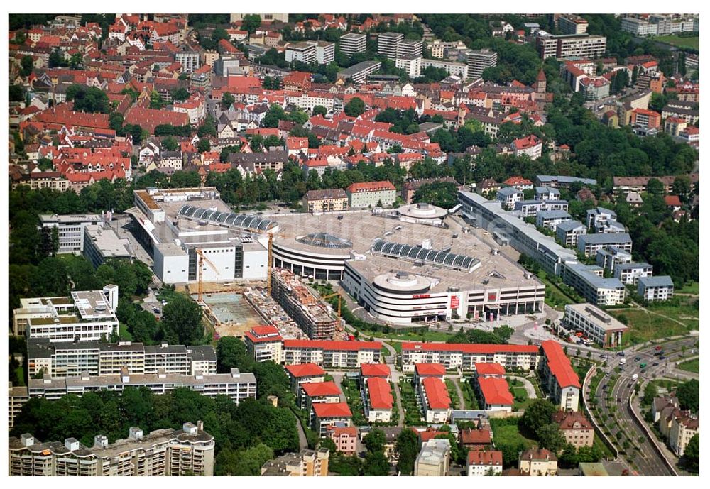 Augsburg / Bayern aus der Vogelperspektive: City-Galerie der ECE Projektmanagement in Augsburg.