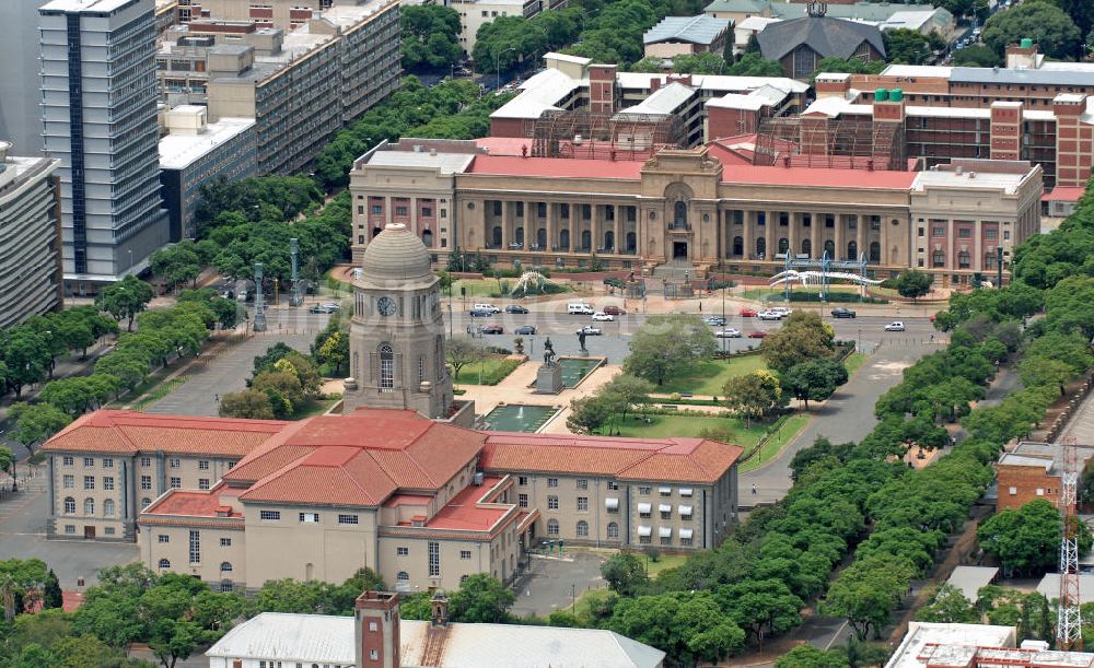 Pretoria aus der Vogelperspektive: City Hall und Transvaal-Museum Pretoria