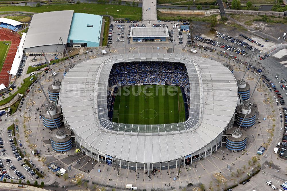 Luftbild Manchester - City of Manchester Stadion