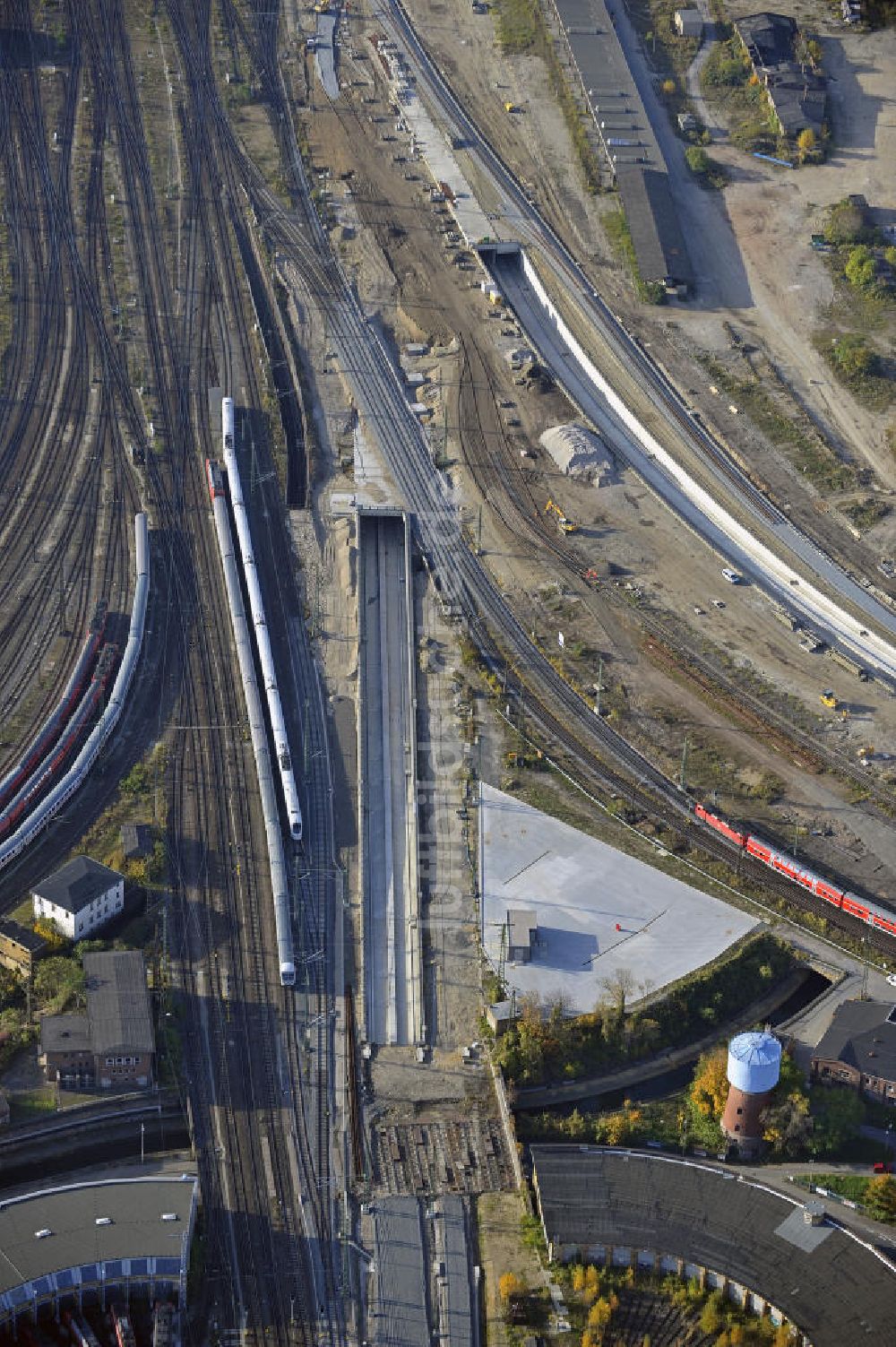 Luftaufnahme Leipzig - City-Tunnel am Hauptbahnhof Leipzig