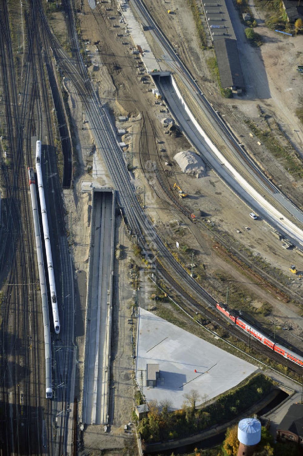 Leipzig von oben - City-Tunnel am Hauptbahnhof Leipzig