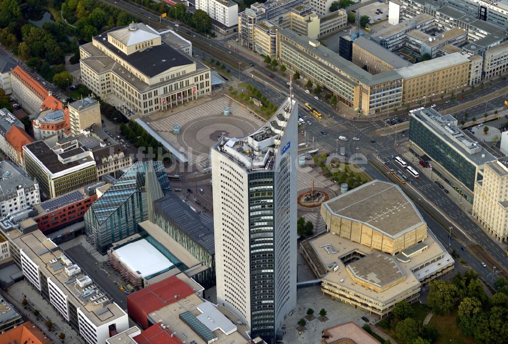 Luftbild Leipzig - Cityhochhaus in Leipzig im Bundesland Sachsen